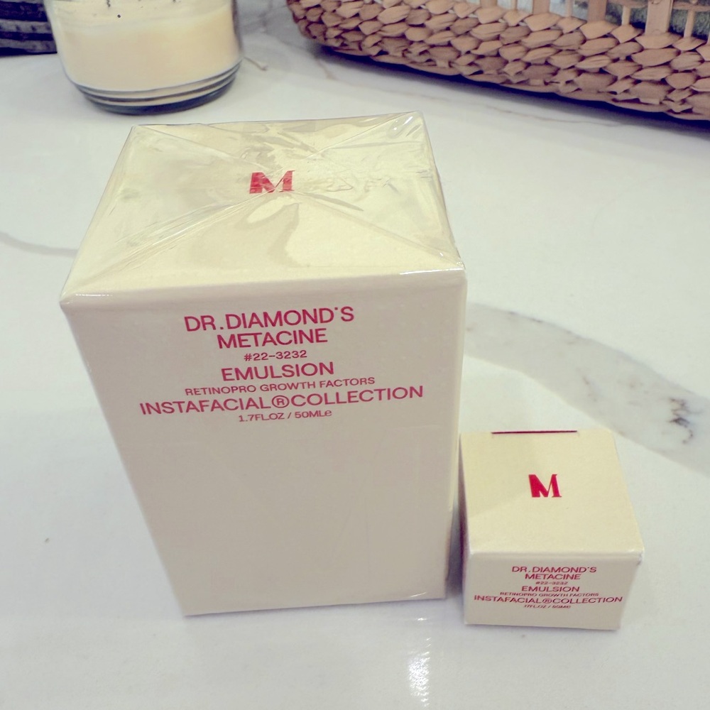 NIB Dr. Diamond’s Metacine Instafacial Emulsion Full + travel size